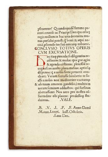 INCUNABULA  CANIS, JOHANNES JACOBUS. De modo studendi in utroque iure.  1476